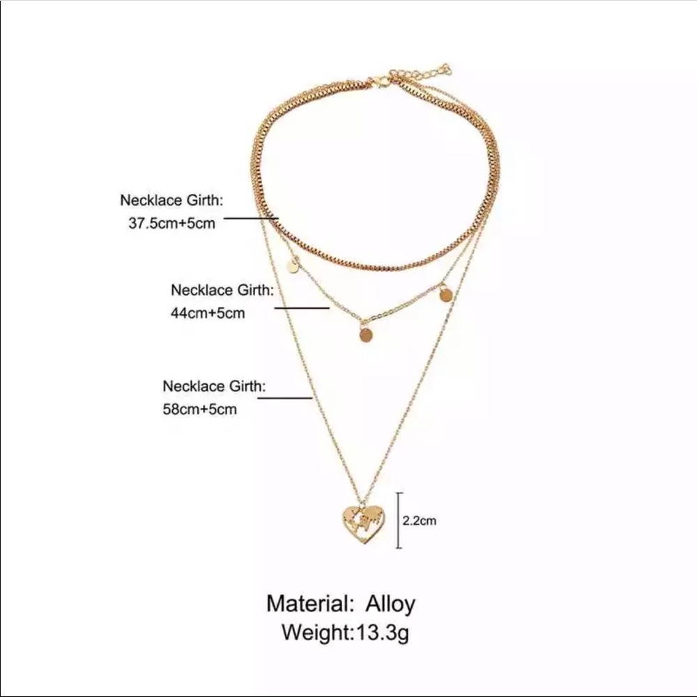 NEW DAINTY GOLD LAYERED NECKLACE - Picture 4 of 5